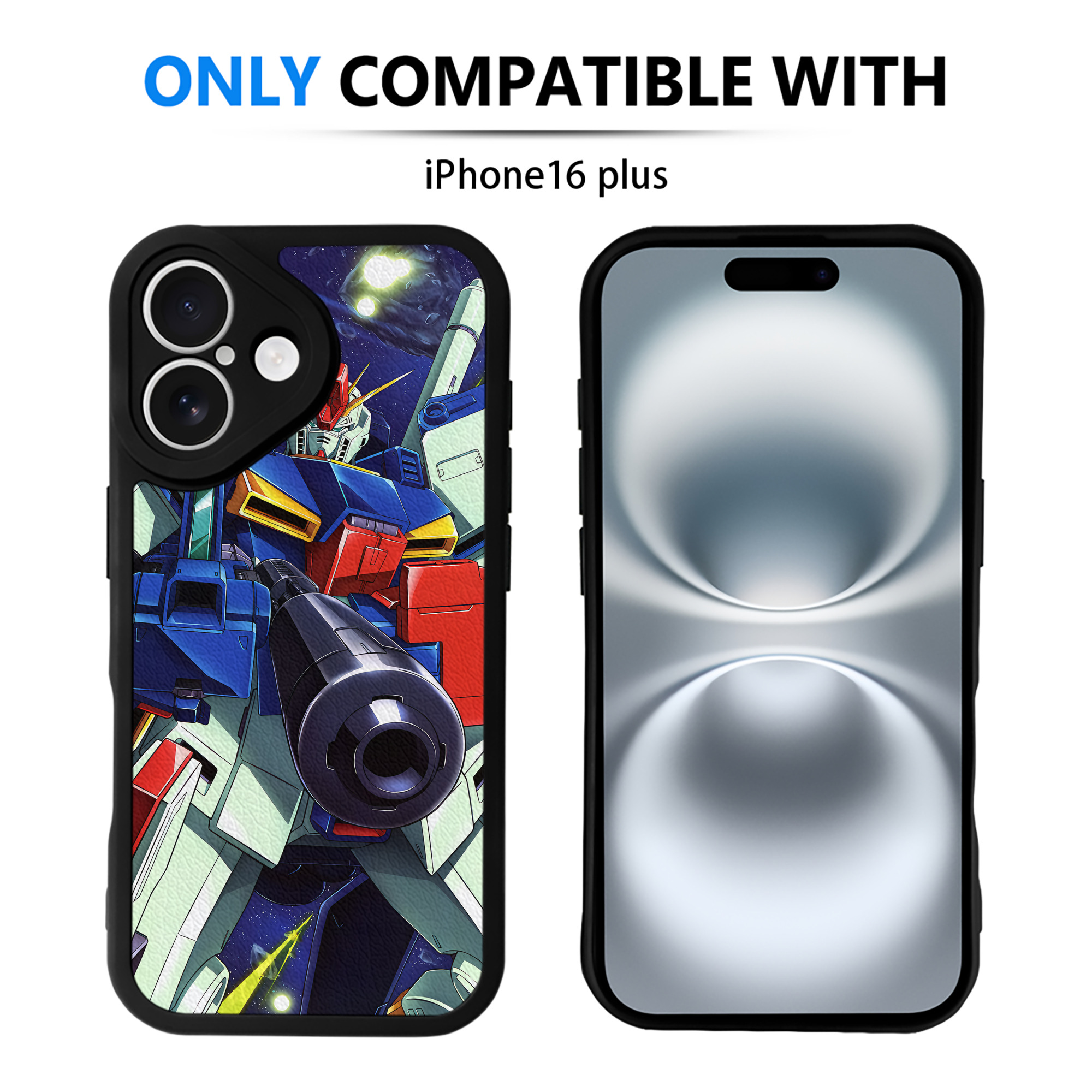 （画像用） 機動戦士ガンダム Mobile Suit Gundam 【iPhone 16シリーズ対応】シリコンスマホケース（レザー調） 材質：シリコン